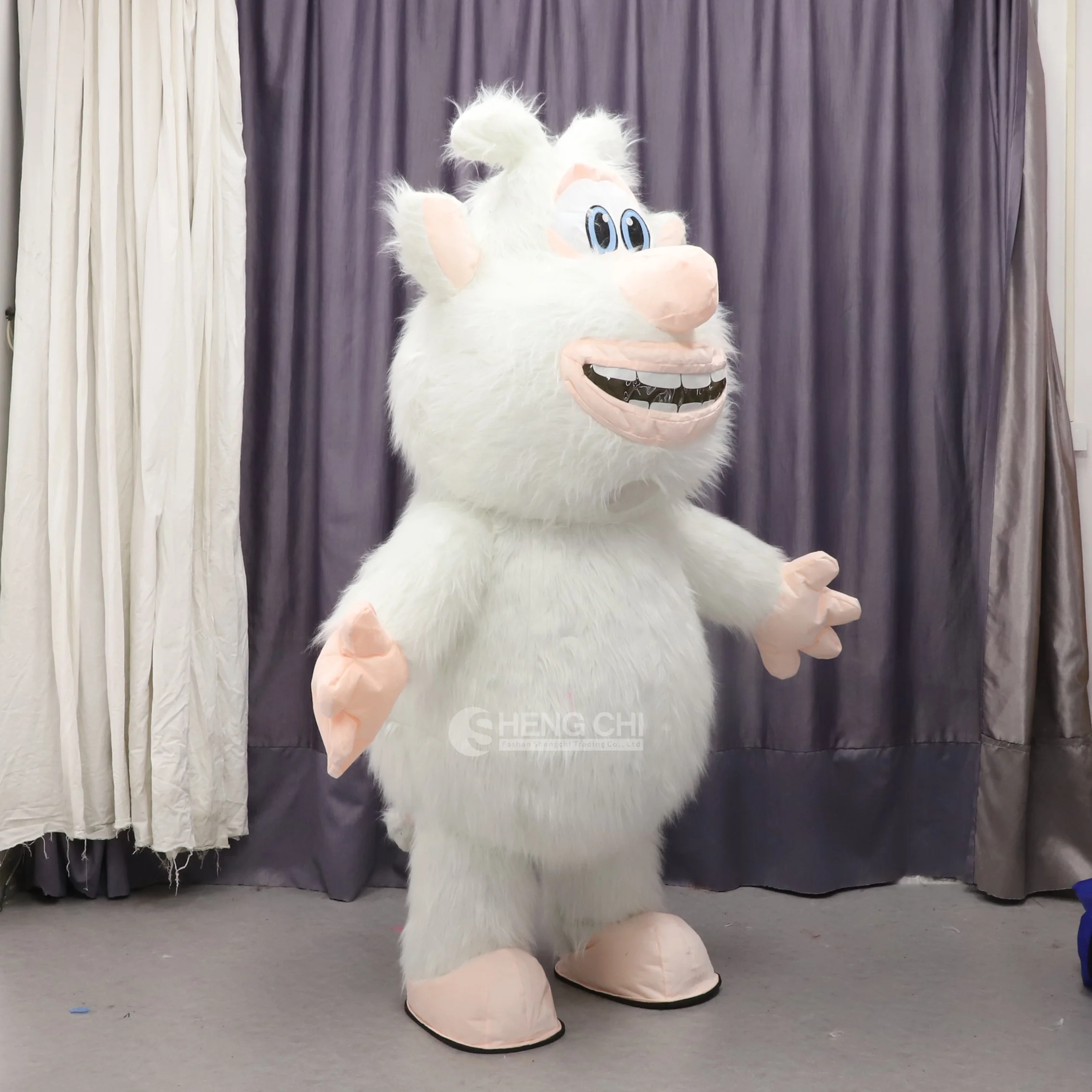 Giant Inflatable Cartoon White Mouse Fur Plush Inflatable Mascot Set Animal Cosplay Costume