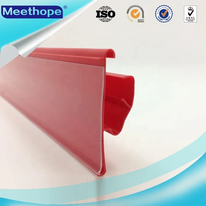 Meethope Plastic Extrusion display supermarket 30mm H Tego shelf data strip label holder