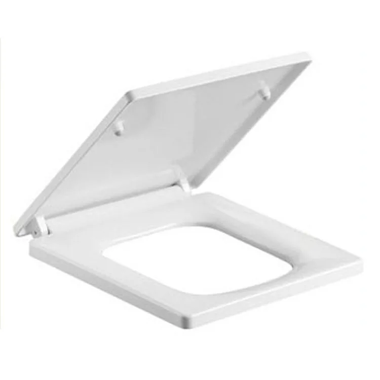 Высококачественная квадратная крышка унитаза из мочевины с мягким закрытием