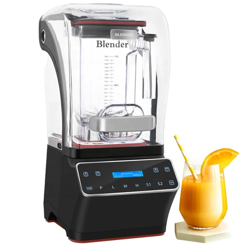 High-end Commercial Blenders programmable quiet juicer machine digital control blenders with sound enclosure Shield