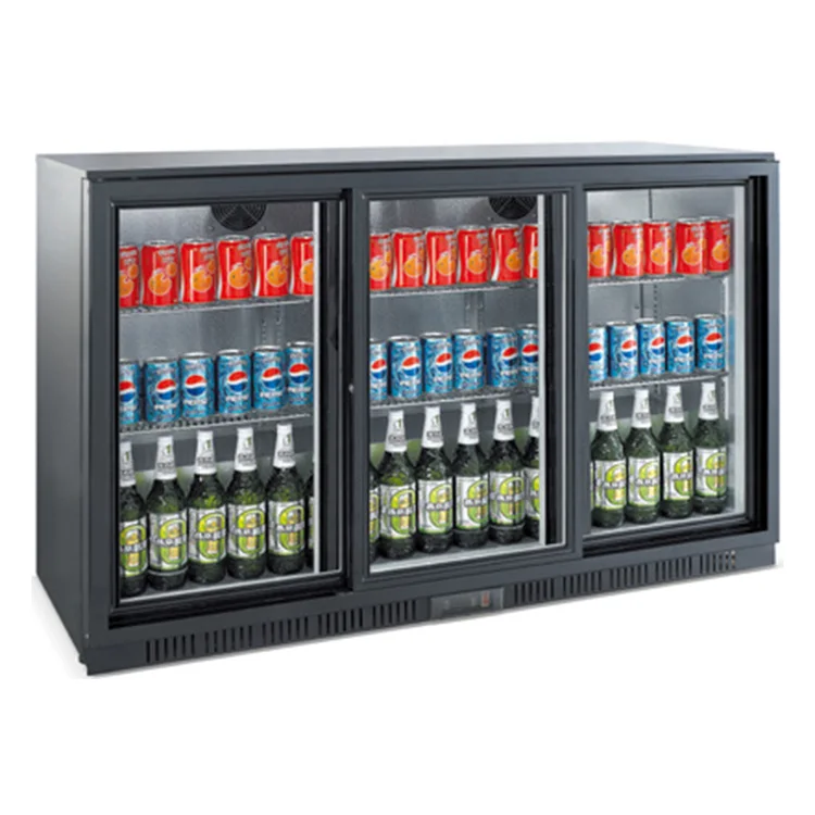 Back Bar coolers commercial triple door bar fridge Glass door beer bar fridge mini refrigerator cooler