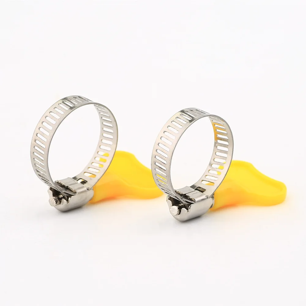 Маленький шланговый зажим в американском стиле с бабочкой, пластиковый ключ, регулируемая ручка, поворотный ключ