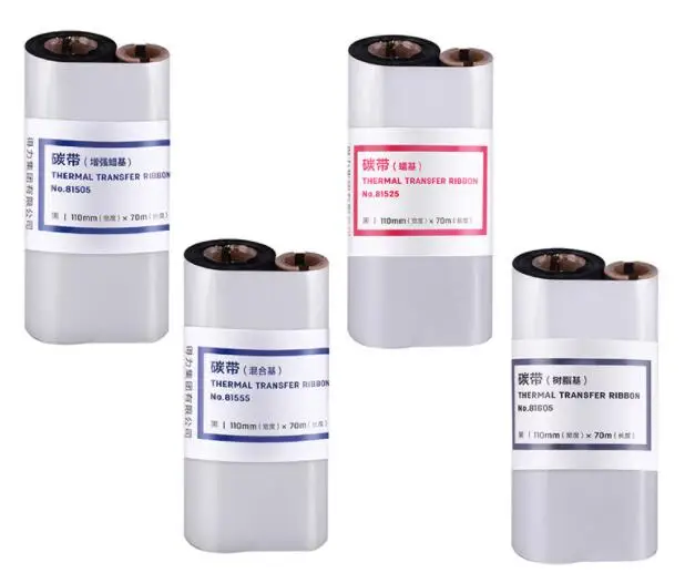 Deli 81505 81525 81605 Wax based carbon tape black label printer consumables ribbon