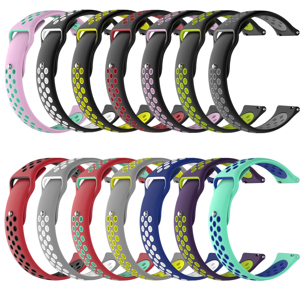 Chinber Universal 22mm 20mm Sport Silicone Strap for Amazfit GTR GTS Watches
