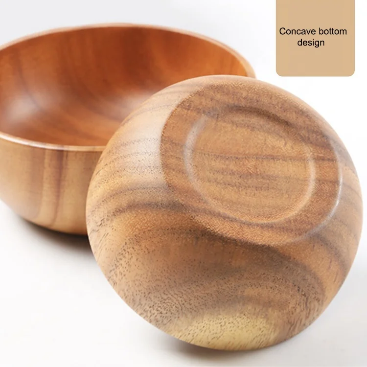 Japanese large whole wooden serving bowl fruit salad vegetables bowl acacia wooden salad bowls