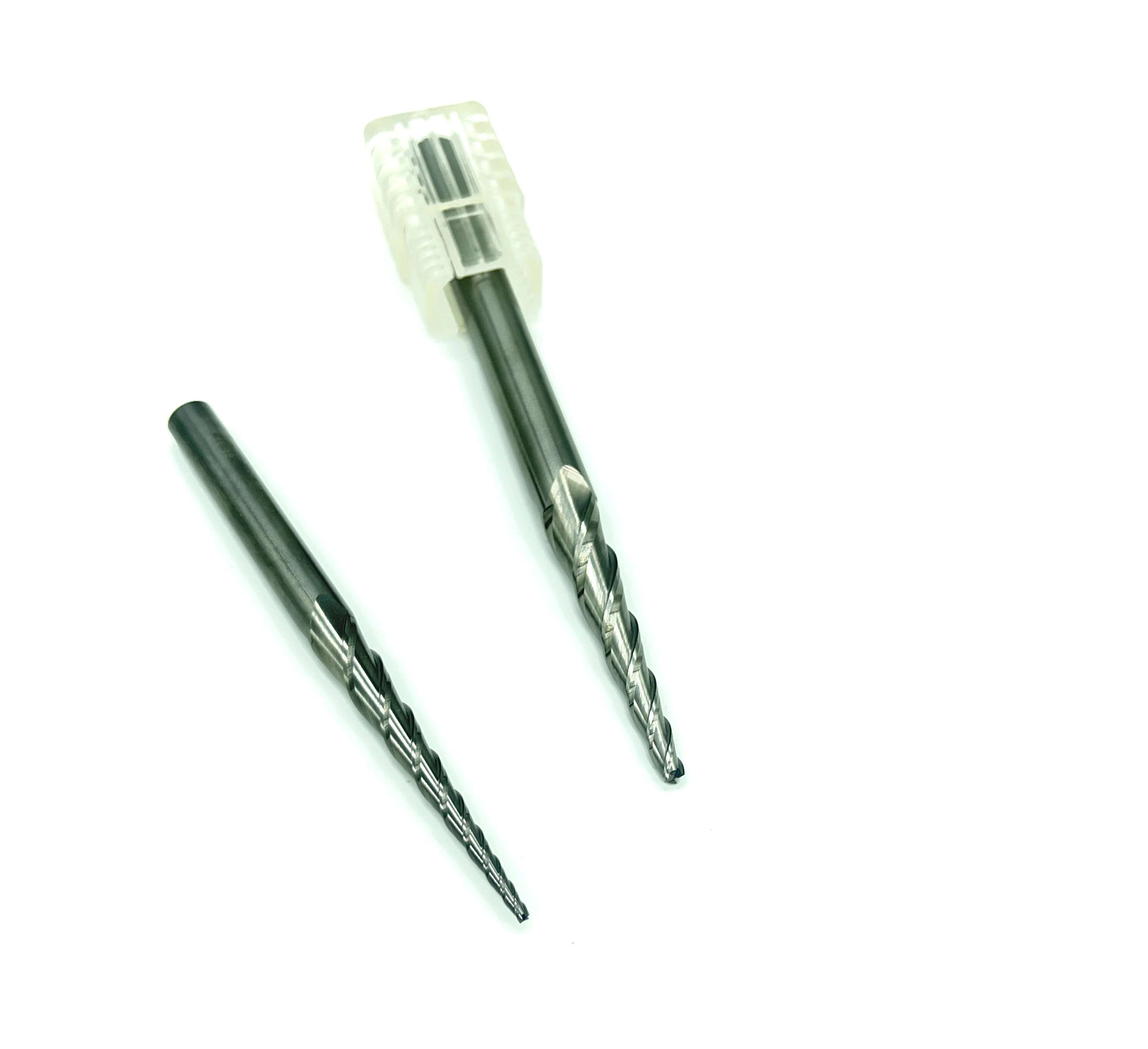 Hot Sale Tungsten Solid Carbide Milling Cutter Taper Endmill 2 Flute Tapered Ball Nose End Mill For Cutting Wood