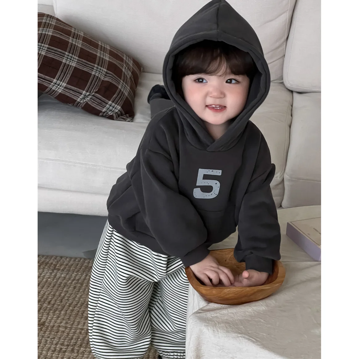 CL1004 2024 Kids Clothes Baby Autumn Winter Korean Baby Sweatshirt Boy Set