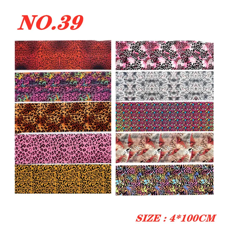 new type new Leopard Nail foil for nail art  sticker for the nail art decoration  4*100CM