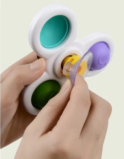 New Cartoon Animal Simple Dimple cute rotary windmill Fidget Toy Suction Cup Spinner for Baby Boy Girl