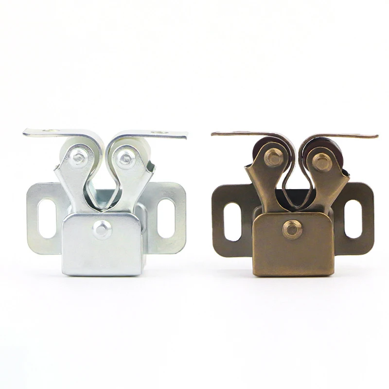 Фурнитура для мебели двухроликовая дверная защелка шкафа металлическая