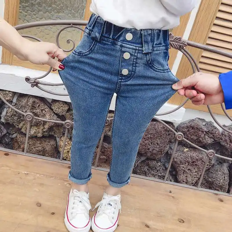 New HIgh Quality children pants girls denim jeans trousers