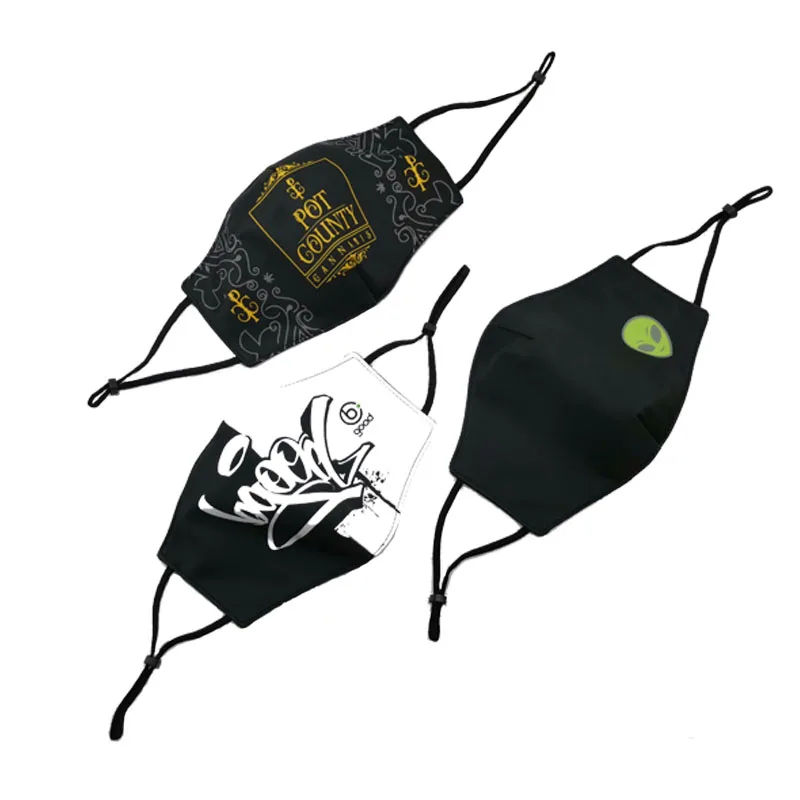 Пользовательская модная моющаяся и многоразовая тканевая маска для спорта на открытом воздухе с индивидуальным логотипом