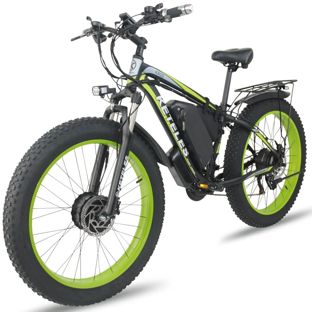 Factory Direct Sale KETELES 125W/350W/750W Dual Motor 26inch E-Bike 22AH Battery Electric Bikes China Fat Tire Electric Bicycle