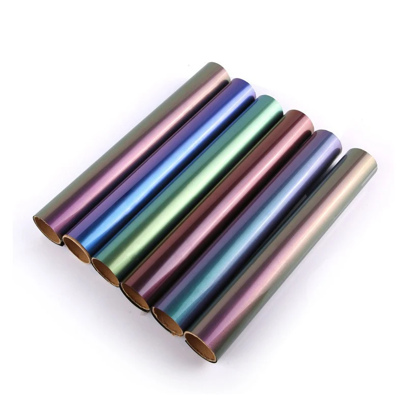 12x12' / 12x9.8' Changing Color Chameleon Clothing Iron on Vinyl Heat Transfer Vinyl Sheet T-Shirt DIY Design HTV Vinyl Rolls