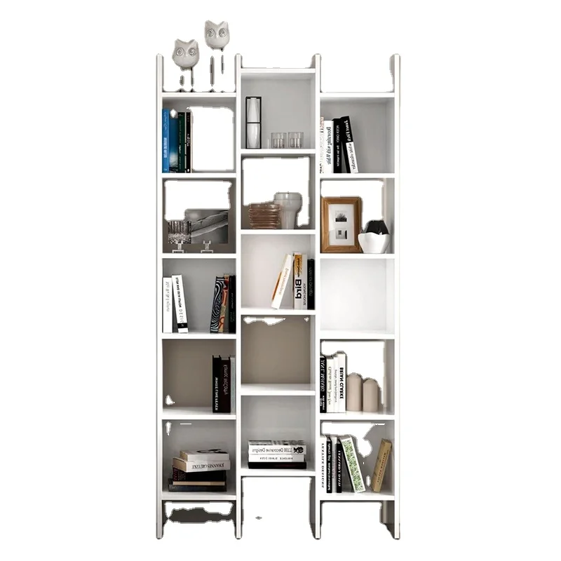 
White wall bookshelf factory wholesale 5-tier ladder bookshelf 