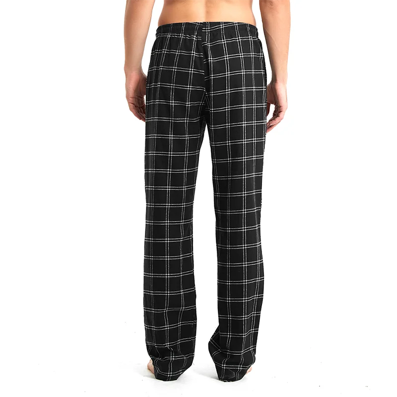 ZN-Oem custom printed logo modal cotton soft comfortable men plaid checked pajama pants