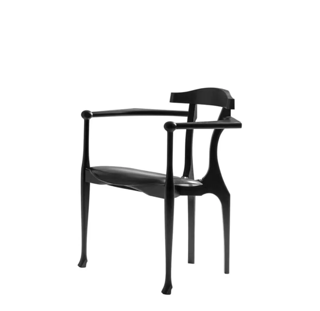 plywood solid walnut wooden arm hotel black  chair