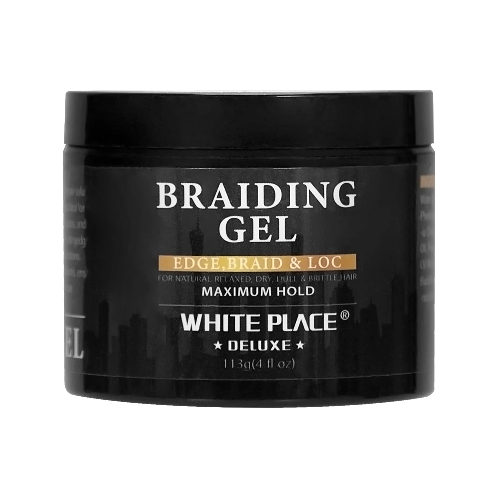 Non Greasy Loc And Thick Clear Braiding Jam Hair Gel And Edge Control Super Strong Extreme Hold Glitter Shine Jam Braid Gel