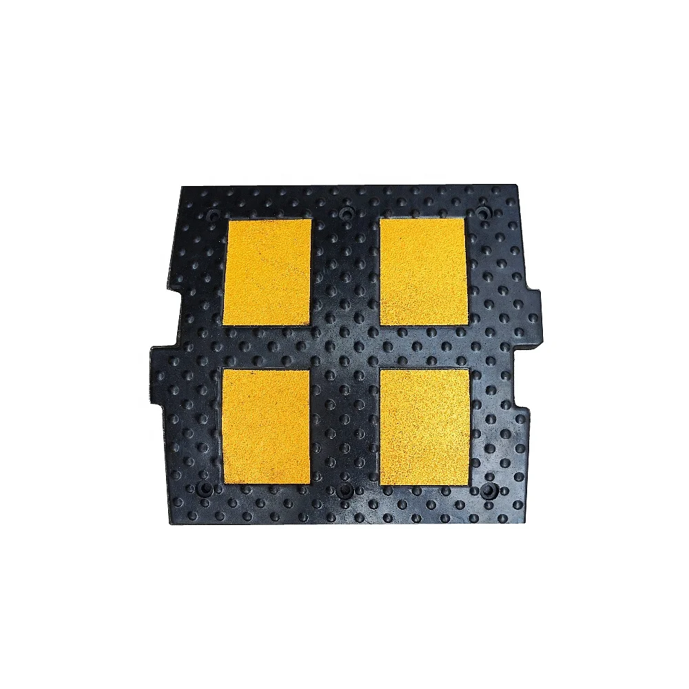 500X500X50Mm Durable Strength Vehicle Speed Down Cars Slow Rubber