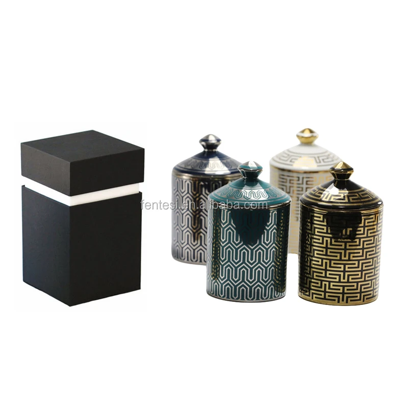 Unique Customize Factory Direct Wholesale Ceramic Candle Jar Luxury Porcelain Candle Holder | Container | Cup | Jars With Lids