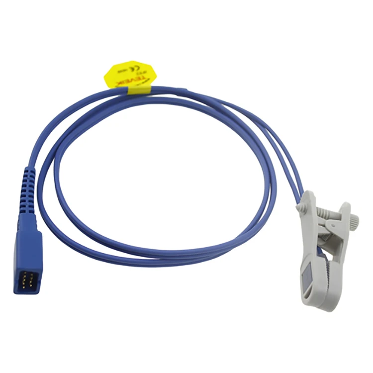 TEVEIK 3ft adult silicone finger soft tip reusable compatible spo2 sensor cable for Nellcor oximax DB 9pin NPB75 NPB40