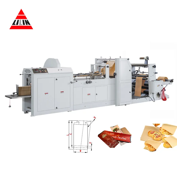 LMD-400 Fully Automatic Kraft bread Paper Bag Making Machine For V Bottom Bags sac kraft paper bag maker ce
