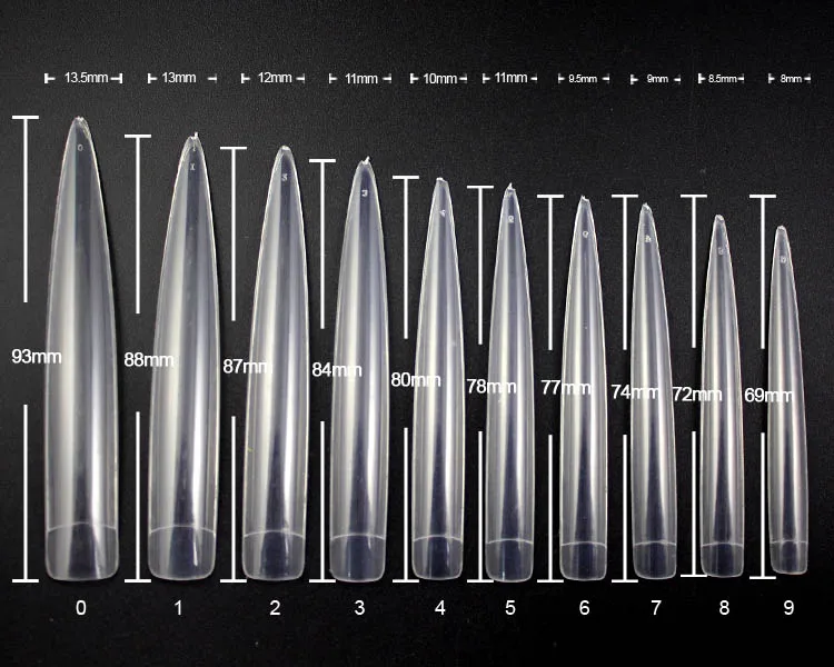 TSZS Art Salons ABS Nail Tips With Designs Nail Tips Manufacturer Half Cover Long Display False Nail Tips
