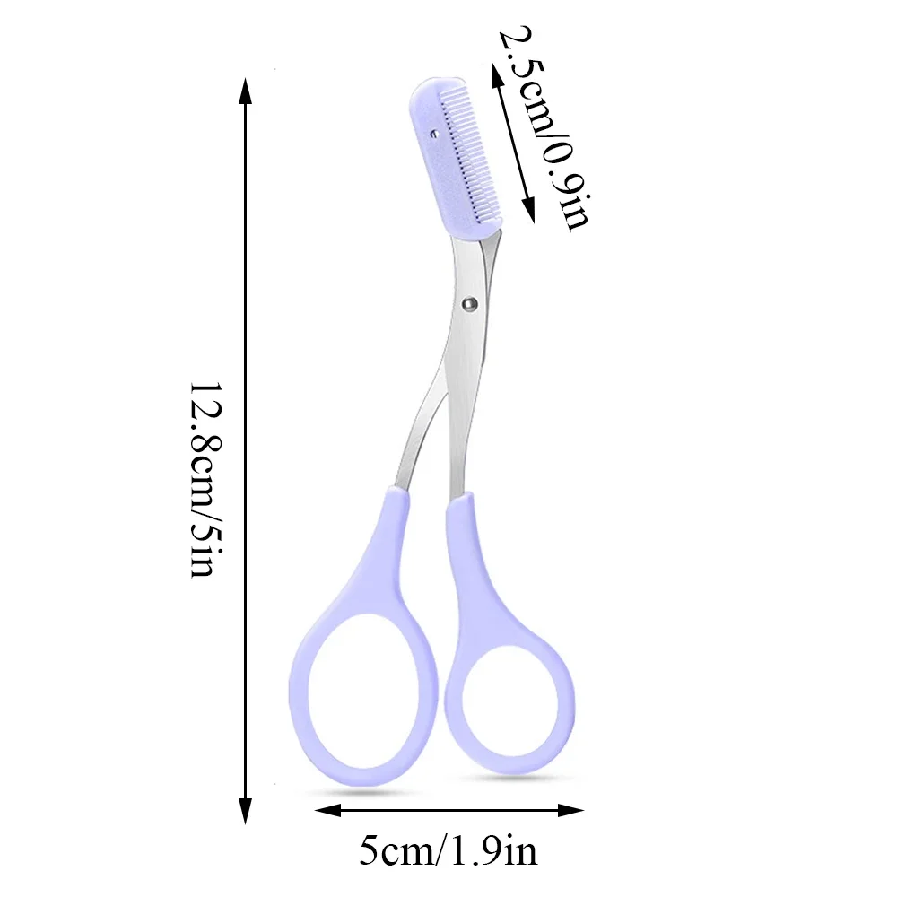 Women Eyebrow Trimmer Scissor Beauty Products Eyebrow Scissors Comb Stainless Steel Makeup Tools Beauty Scissors