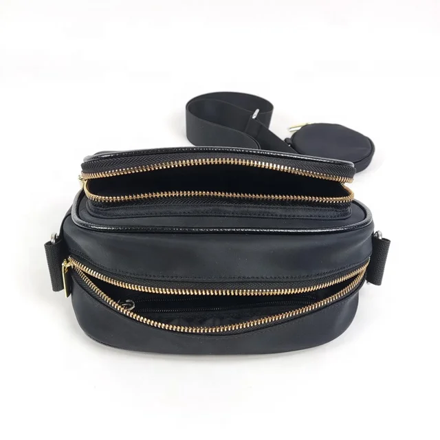 Factory Price Dog Walking Crossbody Bag Circle Crossbody Sling Bag Black Camera Leather Sling Bag Crossbody