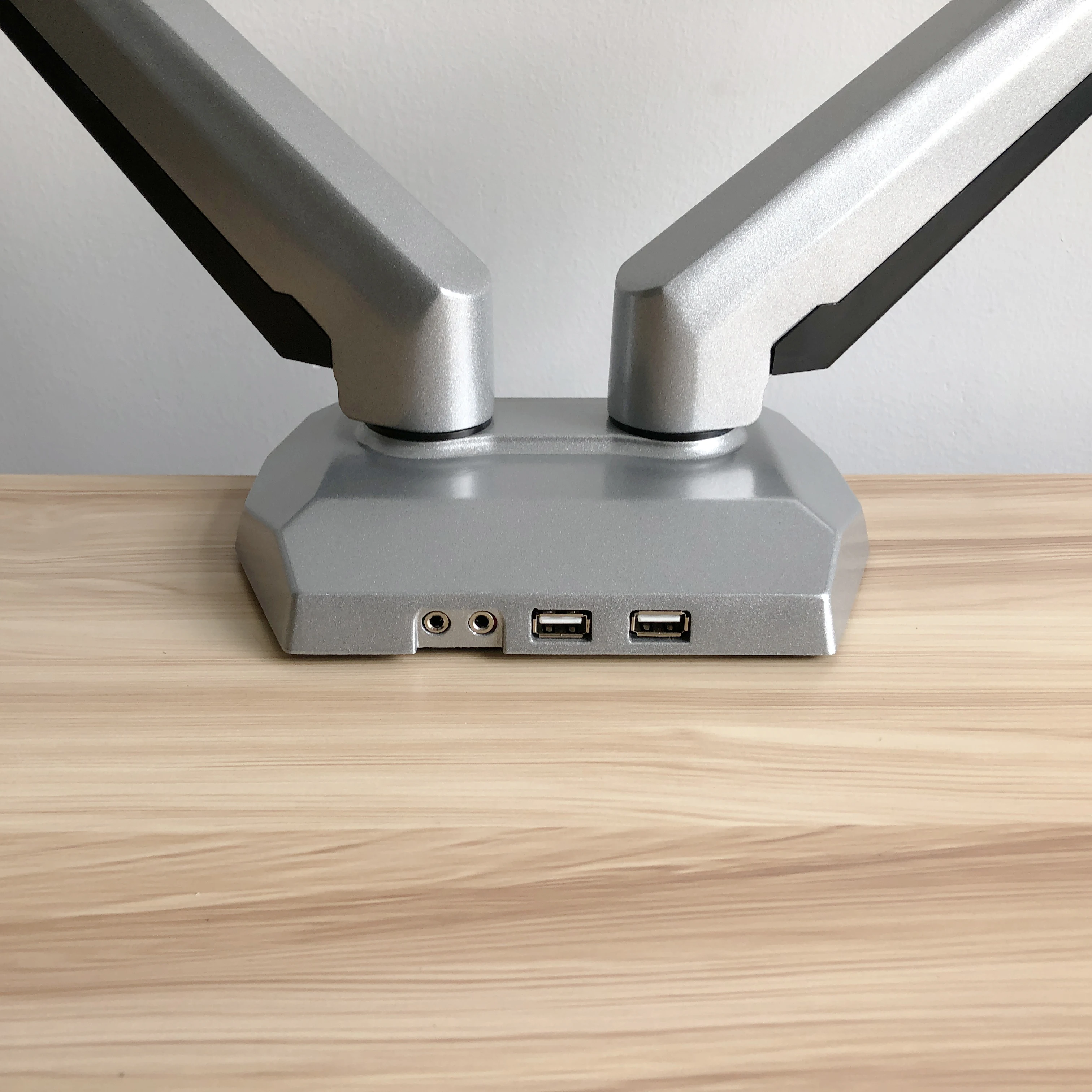 
Dual Monitor Stand Height Adjustable Gas Spring Double Arm Monitor Mount Desk Stand 