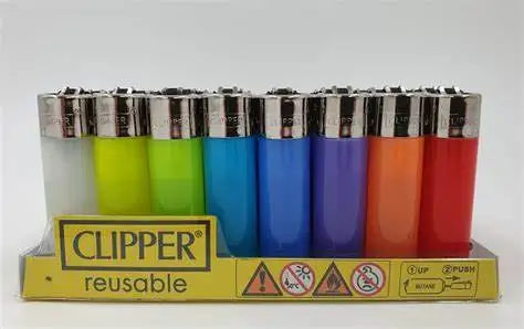 Spanish Refillable Gas Cigarette Lighters Custom Clipper Lighters
