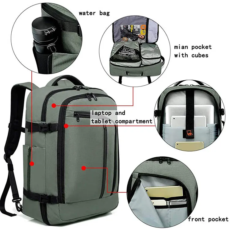 Flight Approved Weekender Bag 3 Cubes business travel services Laptop backpack bags with logo set backpack bag