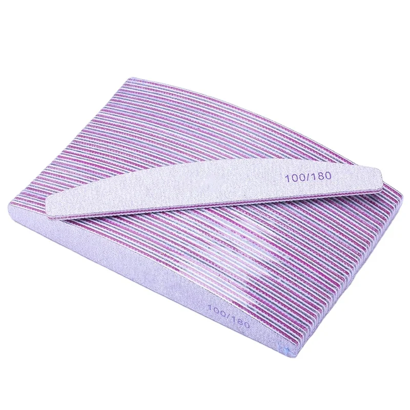 Custom Logo Zebra Gray 80/100/120/150/180/240/320 Grit Emery Board Nail File