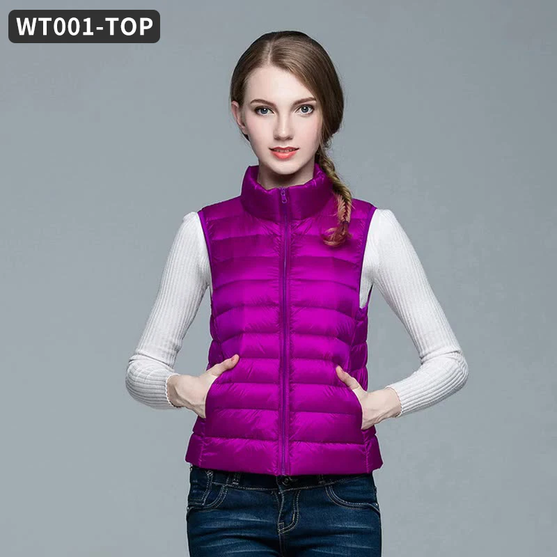 Custom Lightweight Waistcoat Warm Bubble Packable Sleeveless Down Jacket Vest Winter Vest Down Jacket Womens Down Jacket Vest
