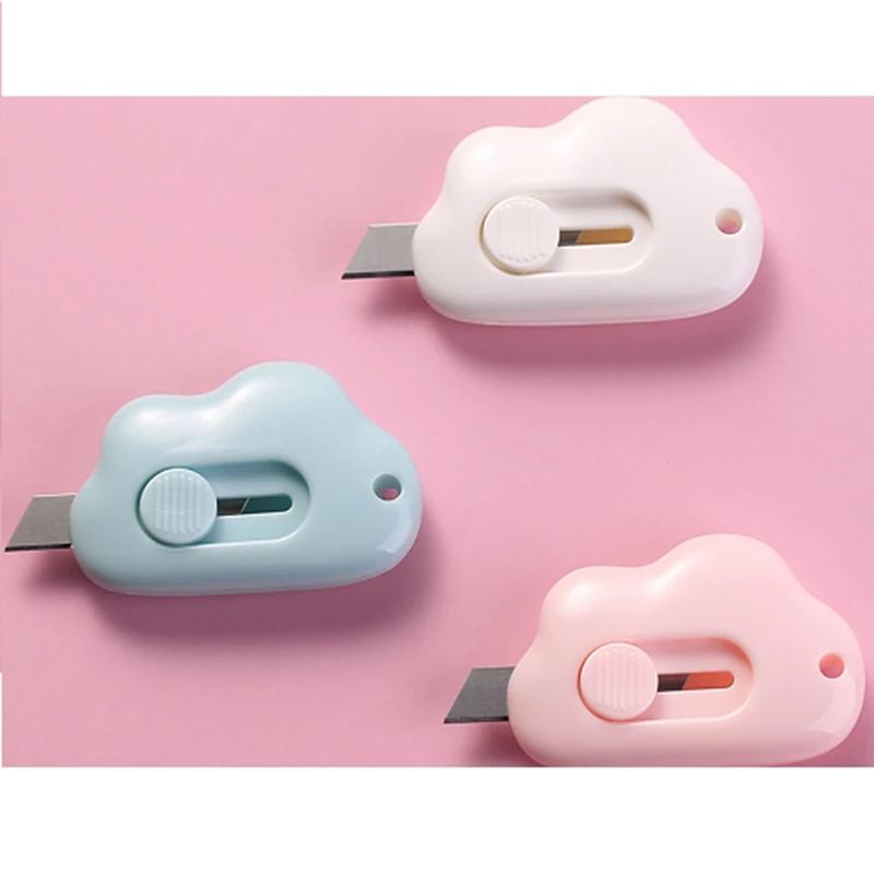 Kawaii Кролик облачный Цвет Мини Портативный канцелярский нож резка бумаги лезвие бритвы офисные канцелярские