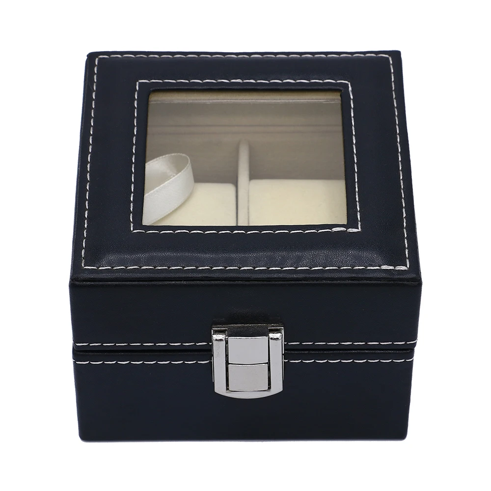 Full carbon fiber PU leather watch storage box display watch organizer box pocket watch box