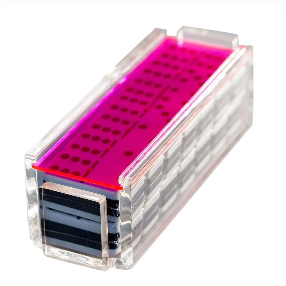 YAGELI online shopping wholesale custom domino acrylic box colorful acrylic domino game set