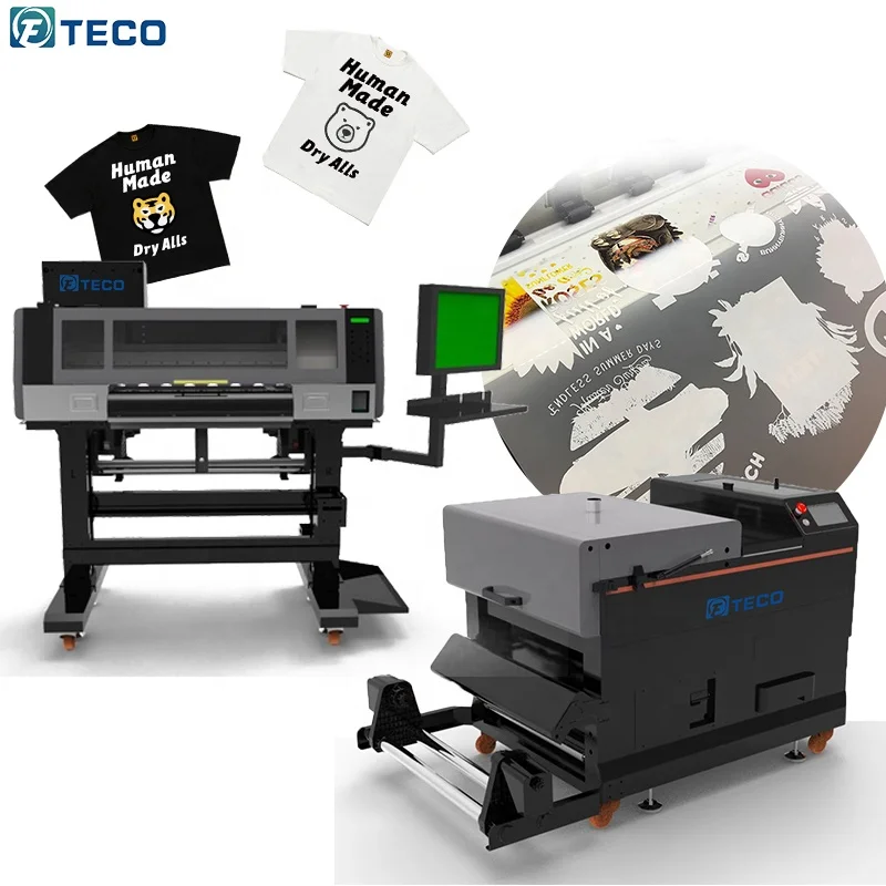 Tecotech dual i3200 головка DTF принтер с новым сенсорным экраном шейкер для порошка