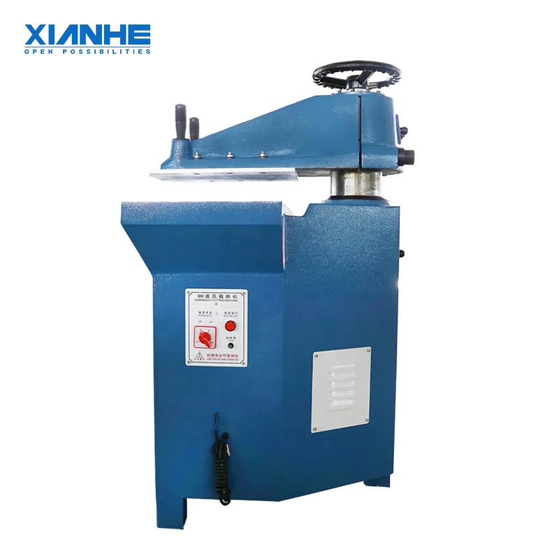 high quality manual hydraulic swing arm clicker press cutting machine for leather