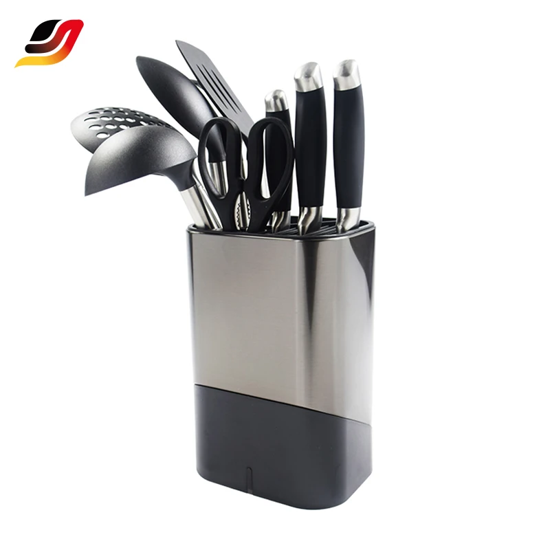 9PCS knife sets with block,NEW Multi-Function Insertion Knife Holder Disinfection Cutter Holder, knives,shear,kitchen tools