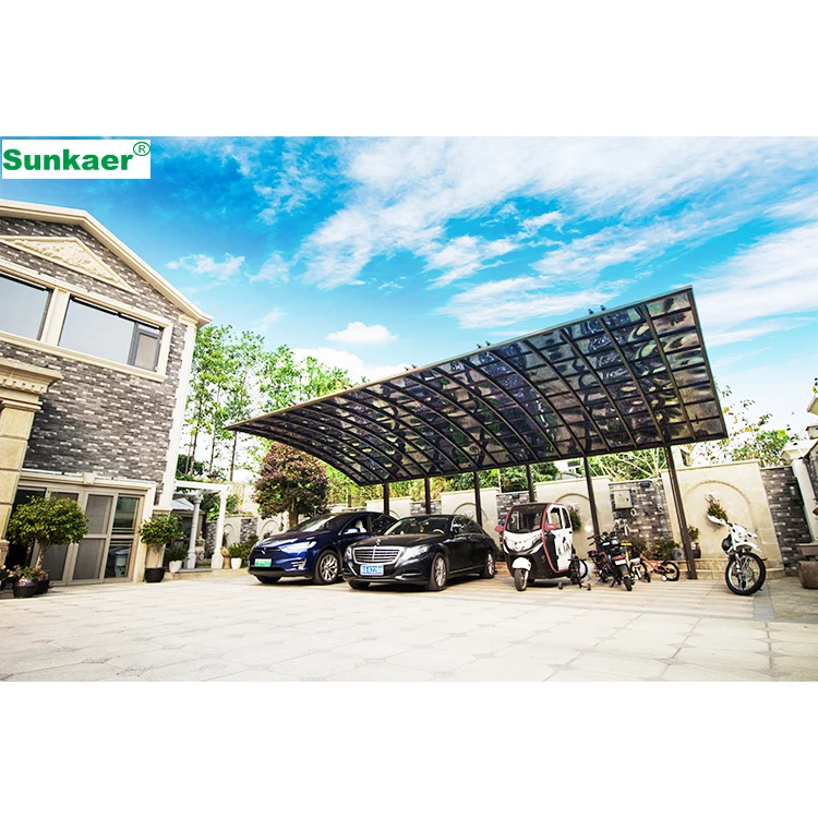 High quality large 2 car awning covering balcony arking tent shelter aluminum carport prices