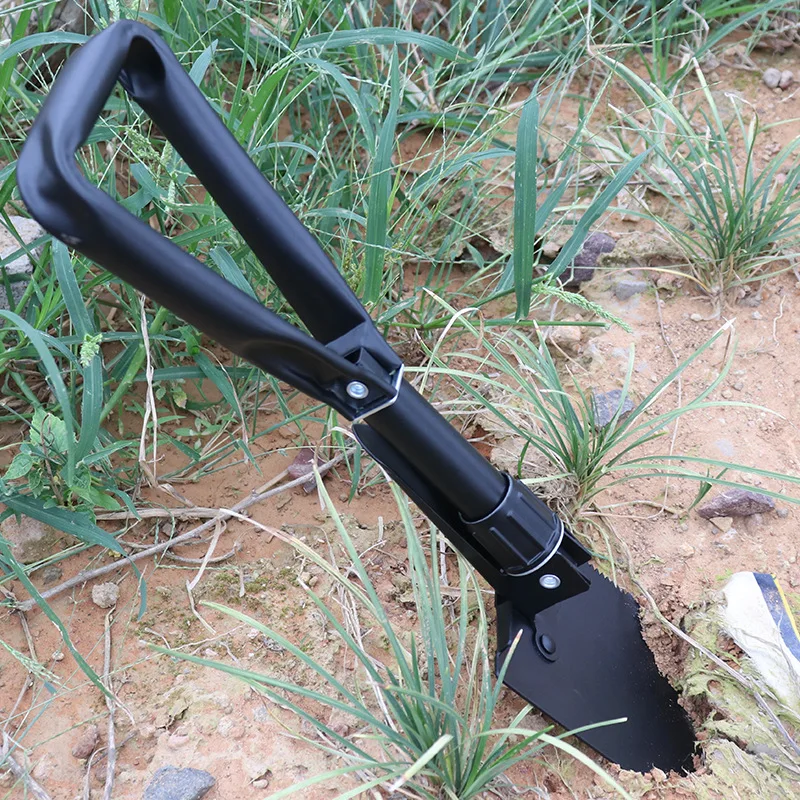 18.25 Inch Mini Folding Survival Shovel with Wood Saw Edge and Tactical Shovel