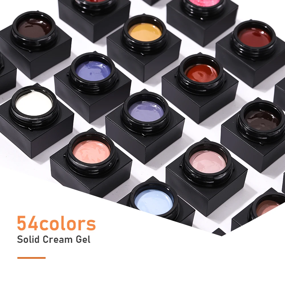 Menghe 2022 Hot sale   GENNA 54 Colors Solid color oil glue Nail Gel Polish pot art supplier