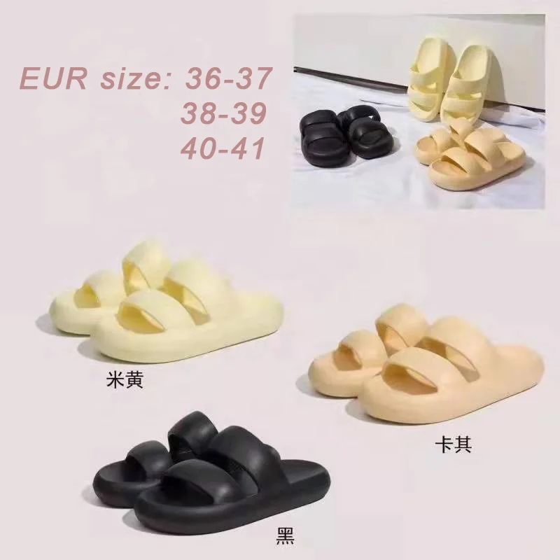 Shoes Stock Women Bubble Slippers Light Weight EVA Double Strap Shoes Summer High Heels Clogs Sandals