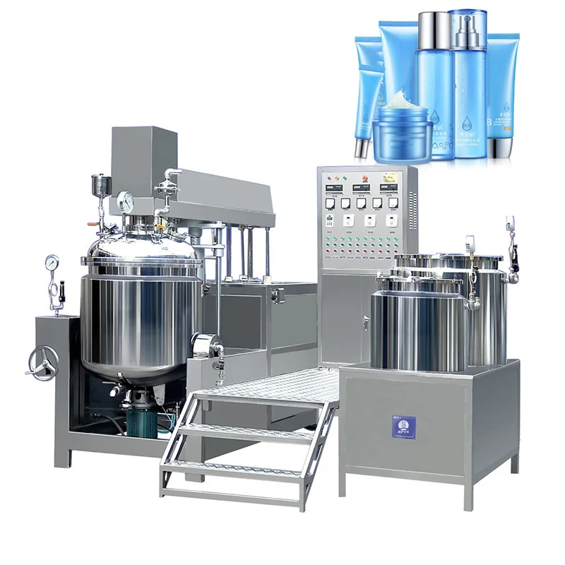 100 300L 500 Industrial Lab Cosmetic Vacuum Homogenizer Emulsifier Mixer Machine