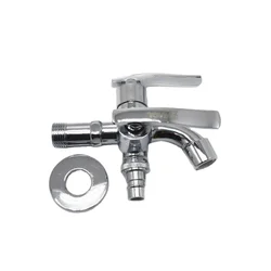 One way flow two handle double control ABS plastic water tap