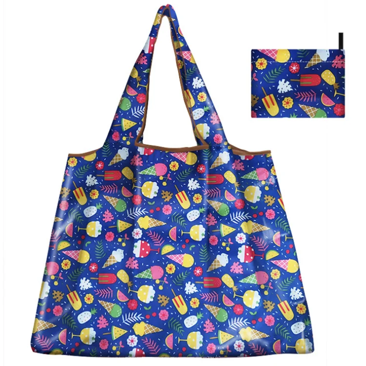 Hot sale eco friendly reusable cheap portable bag folding polyester tote rpet foldable shopping rpet nonwoven bag