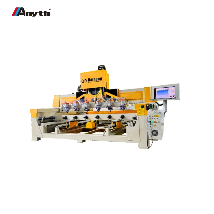 2025 High Quality Six heads column engraving machine Cylinder stone engraving machine for building materials