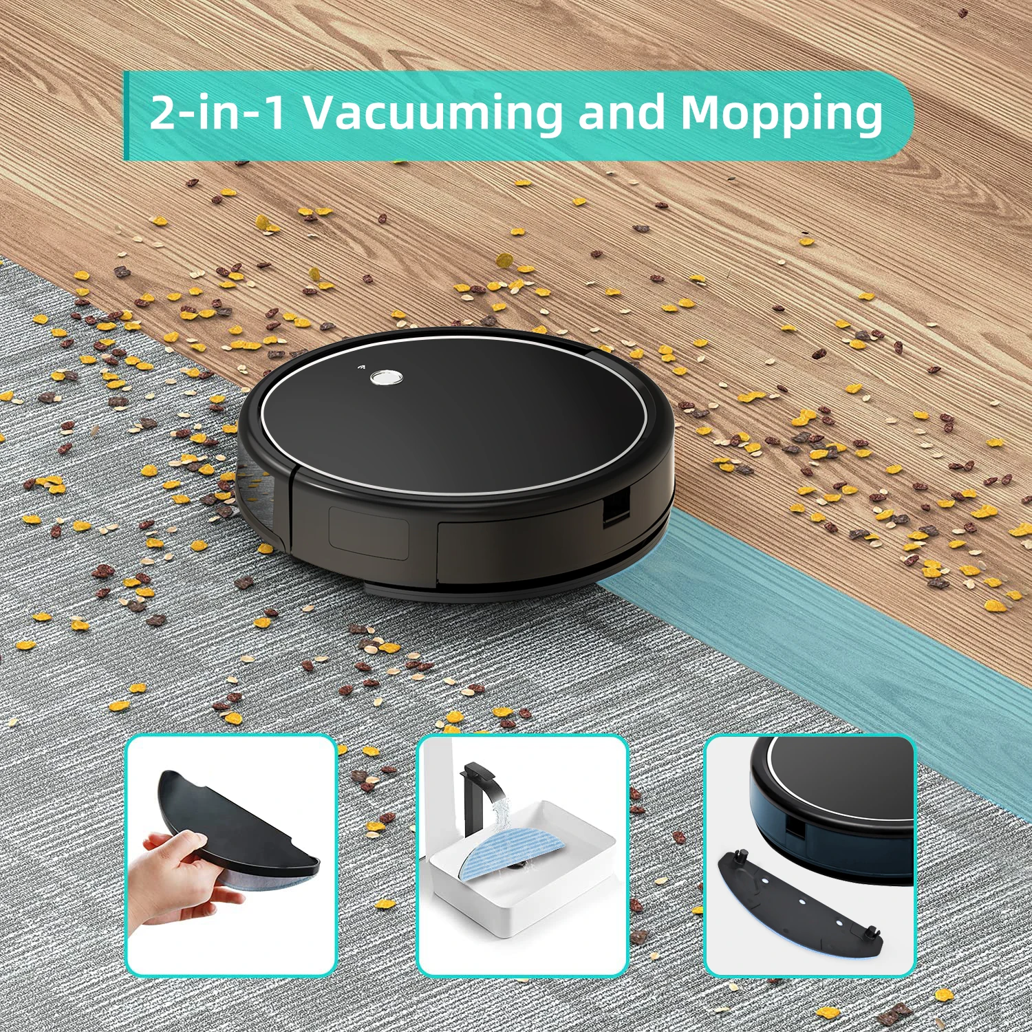 Klinsmann K185 1800Pa Suction And Rechargeable Battery Multifunctional Auto Sweep Robot Vacuum Cleaner