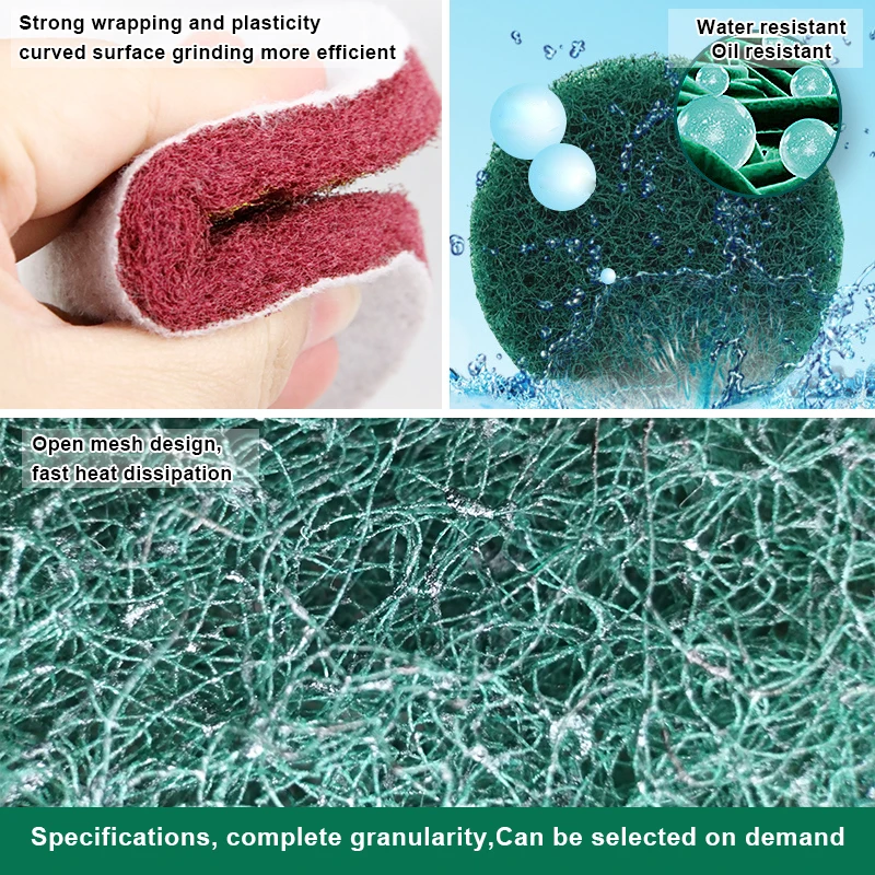 Heavy Duty Scour Pads Dish Scrubber Non-Scratch Green Reusable Household Scouring Pads for Kitchen and Dish Cleaning Tool